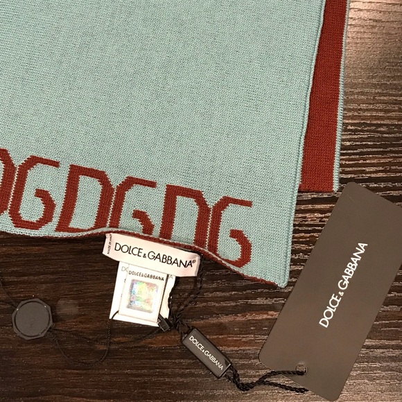 NWT Dolce & Gabbana Logomania Wool Blend Scarf 😍💙🔥 - Picture 16 of 17